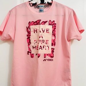 Yonex light pink badminton shirt (women)